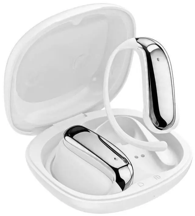 Main image of On-Ear Wireless Earbuds Lightweight Ear-Mounted Headphones White | Bluetooth 6.0, IPX5 Sweat Resistant, 8H Playtime, Ear-hanging design Secure Comfortable Fit