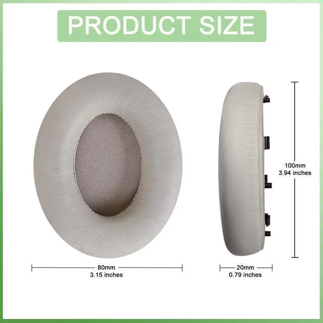 Alt view image 2 of 6 - Replacement Ear Pads for Sony WH-1000XM4 (WH1000XM4) Over-Ear Headphones, Earpads Cushions with High-Density Noise Isolation Foam, Added Thickness (Gold)