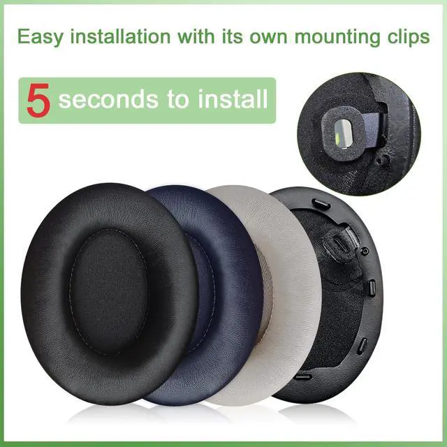 Alt view image 6 of 6 - Replacement Ear Pads for Sony WH-1000XM4 (WH1000XM4) Over-Ear Headphones, Earpads Cushions with High-Density Noise Isolation Foam, Added Thickness (Gold)