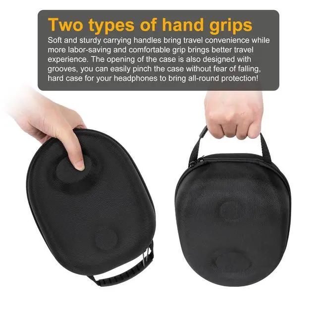 Alt view image 5 of 6 - Headphone Case Compatible with PlayStation Pulse Elite Wireless Headset, Sony PS5 Pulse Elite Headset Storage Protective Bag (Black)