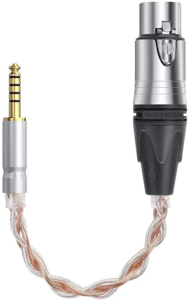 Main image of 4.4mm Balanced Male to 4-Pin XLR Balanced Female Headphones Audio Adapter Cable, OCC Copper Silver Plated Upgrade Cord, Compatible with Amplifiers, Microphones (20cm/8'')