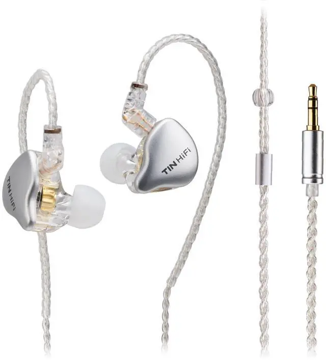 Main image of C1 10mm DLC Dynamic Driver IEM - HiFi Wired Earphones, Dual Magnetic Circuit, Deep Bass, Wide Soundstage, Detachable Cable, 3.5mm (Silver)