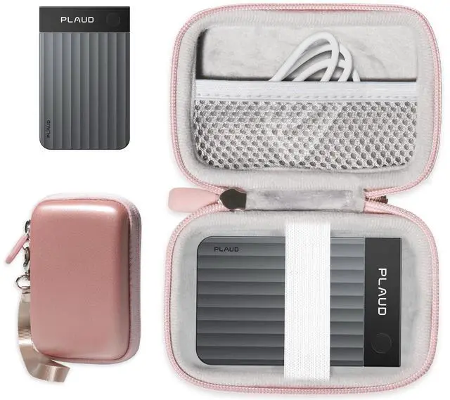 Main image of Case for PLAUD Note Pro AI Voice Recorder w/Case, Palm Size organizing case (Rose Gold)