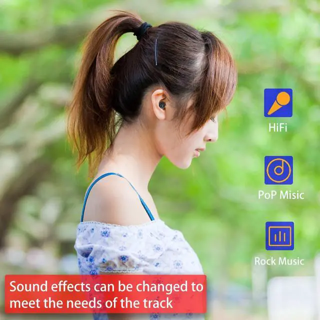 Alt view image 3 of 7 - Bluetooth 5.3 Wireless Earbuds with Wireless Charging Case,Waterproof Stereo Headphones in Ear Built in Mic Headset Premium Sound with Deep Bass for Sport(Black)