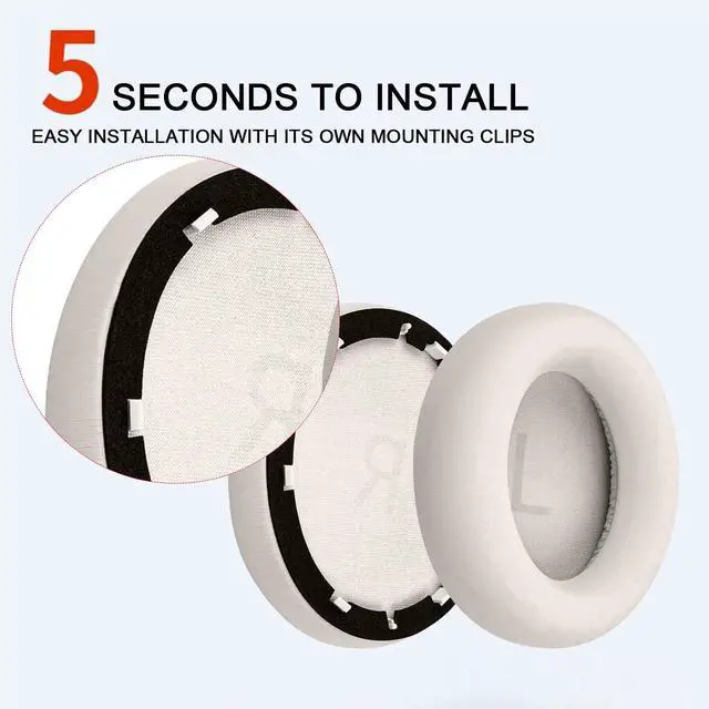 Alt view image 5 of 6 - Replacement Earpads Cushions for Anker Soundcore Space One (S1) Headphones, Ear Cushions Headset Earpads Ear Cups Cover Repair Parts-Gold