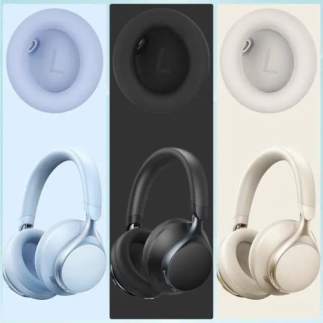 Alt view image 6 of 6 - Replacement Earpads Cushions for Anker Soundcore Space One (S1) Headphones, Ear Cushions Headset Earpads Ear Cups Cover Repair Parts-Gold