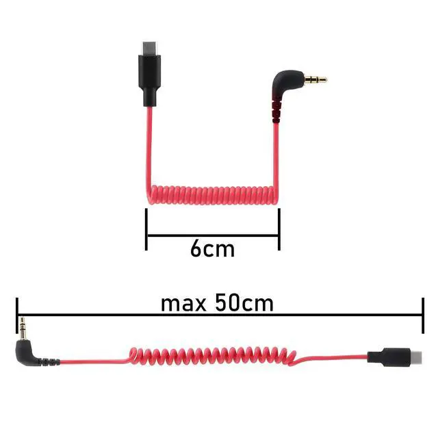 Alt view image 4 of 5 - USB C to TRS Cable for Hollyland Lark M2S / GODOX comica Saramonic SYNCO Wireless Microphone Coiled 3.5mm OTG Cable DAC Audio Mic Cord for Samsung Galaxy S23 Android iPhone 15 16 Pro Max