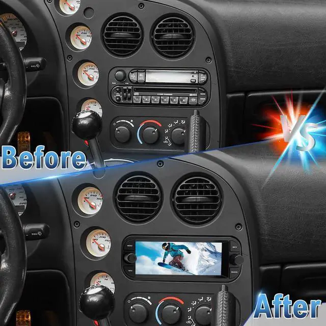Alt view image 7 of 7 - Double Din Car Stereo Upgrade Radio for Dodge Viper 2004-2010 | 2G+32G 6.86" Touchscreen Wireless Carplay Android Auto GPS WiFi Bluetooth RDS DSP SWC Mirrorlink Mic Backup Camera