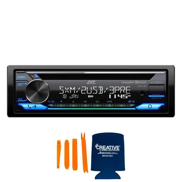 Alt view image 2 of 6 - KD-T925BTS CD Receiver Featuring Bluetooth®, Front & Rear Dual USB, Sirius XM, Amazon Alexa, 13-Band EQ, Variable-Color Illumination, with SXV300v1 Satellite Radio Tuner