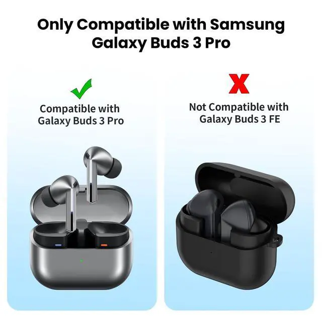 Alt view image 2 of 7 - Charging Case Compatible with Samsung Galaxy Buds 3 Pro SM-R630 Headphones Earbuds Accessories Type C Charge Cable 3.3FT (not for Buds 3 SM-R530)
