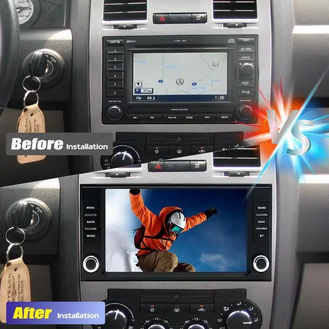 Alt view image 7 of 7 - Android 14 Double Din Car Stereo Radio for Dodge Charger 2007-2010 | 7" Touchscreen Car Radio w/Wireless Carplay Android Auto GPS WiFi Bluetooth RDS DSP SWC Mic Backup Camera