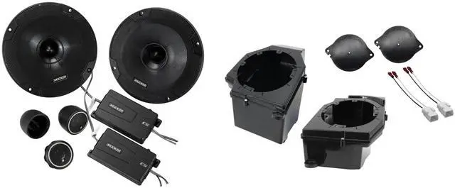 Main image of 46CSS654 6.5" CSS Component Speakers and Front 6.5" Speaker Pods with Tweeter Adaptors Compatible with Jeep JL (2018-2023) & JT (2020-2023)