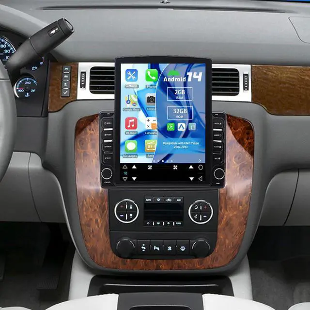 Main image of Android 14 2 Din Car Stereo Upgrade Radio for GMC Yukon 2007-2013 | 2G+32G 9.7" Touchscreen Wireless Carplay Android Auto GPS WiFi Bluetooth RDS DSP SWC Mirrorlink Mic Backup Camera