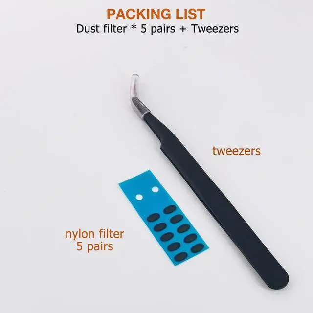 Alt view image 4 of 4 - Replacement Dust Filter for Bose QuietComfort Ultra (2nd Gen)/Ultra Earbuds | Earbuds Dust Proof Mesh,Black,10 Pieces,Includes Tool Tweezers