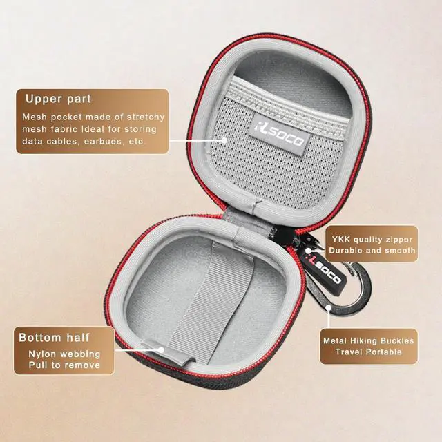 Alt view image 3 of 7 - Carrying Case for Anker Soundcore P40i Noise Cancelling Wireless Earbuds - Black (Case Only)