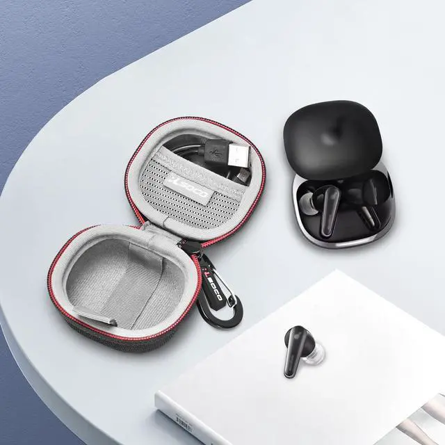 Alt view image 7 of 7 - Carrying Case for Anker Soundcore P40i Noise Cancelling Wireless Earbuds - Black (Case Only)