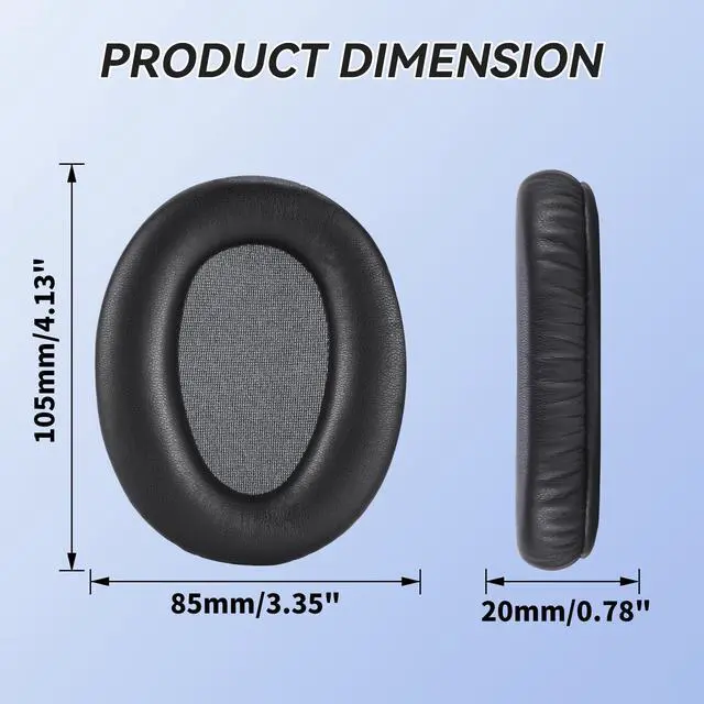 Alt view image 7 of 7 - Earpads for Sony WH-CH700N/MDR-ZX780/MDR-ZX770/MDR-10R - Black | Perfect Fit, Simple Quick Install, Noise Isolation, Enhanced Durability, Ergonomic, Long Sessions, High-Density Foam