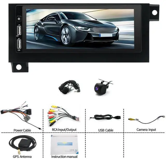 Alt view image 7 of 7 - 4+64G 6.86" Double Din Car Stereo Radio for Plymouth Prowler 1997-2000 | Android 15 Radio CarPlay & Android Auto Bluetooth Touchscreen Head Unit GPS Navigation Mirror Link Backup Camera FM DSP SWC