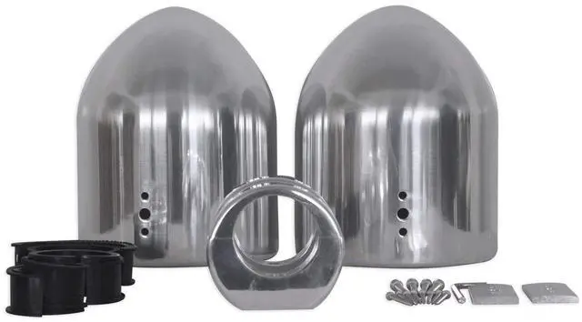 Alt view image 5 of 5 - MAC65S 6.5" Polished Aluminum Wakeboard Pods with RWBC Covers | 6061 Aluminum, Fits 2"-2.5" Towers, Internal Wiring, Waterproof, 2 MAC65S Pod Enclosures, 2 RWBC Covers, Marine, 4-items