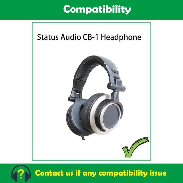 Alt view image 2 of 6 - Earpads Cushion Compatible with Status Audio CB-1 Headphone Ear Pads Replacement with Softer Protein Leather and Memory Foam