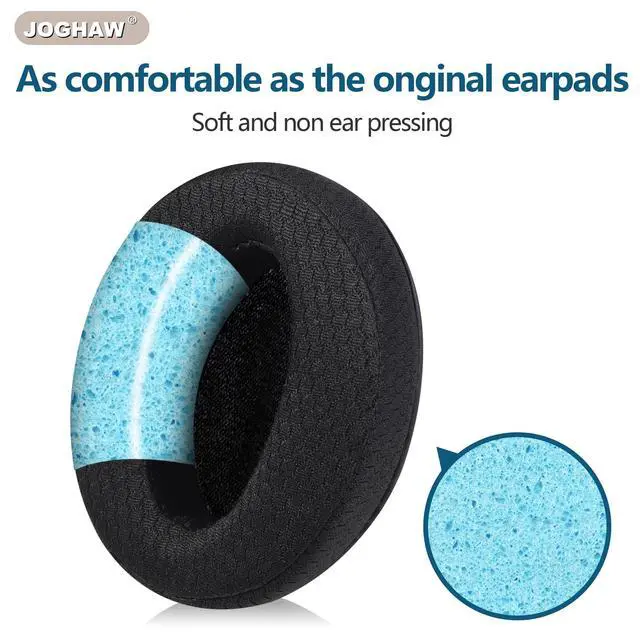 Alt view image 3 of 7 - Replacement Ear Pads for Headphones - Compatible for Sony WH-CH700N/MDR-ZX780/ZX770 | Premium Breathable mesh Cushions with Soft Memory Foam for Comfort - Black