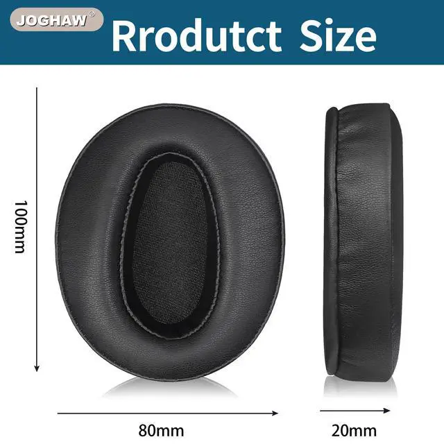 Alt view image 5 of 7 - Replacement Ear Pads for Headphones - Compatible for Sony WH-CH700N/MDR-ZX780/ZX770 | Premium Protein Leather Cushions with Soft Memory Foam for Comfort - Black
