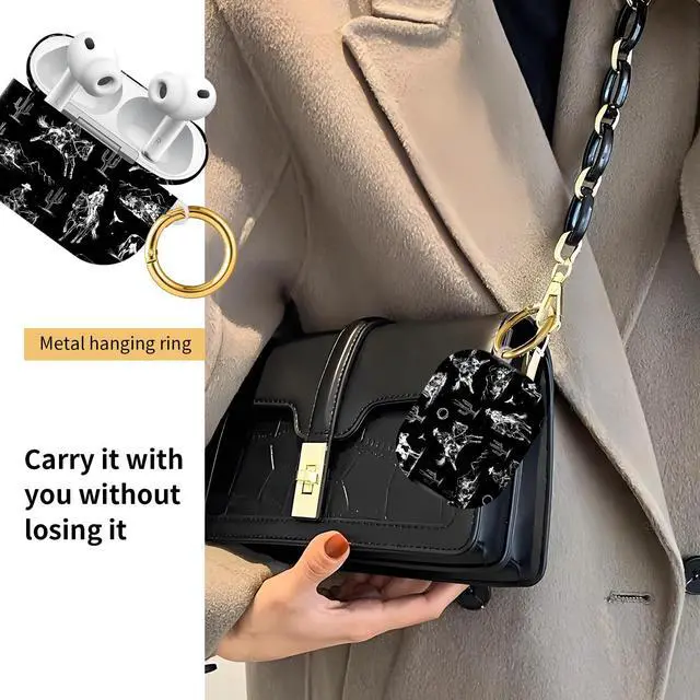 Alt view image 2 of 6 - Compatible with AirPod Pro 3 Case, Cute Hard TPU Protective Cover with Keychain, Shockproof Design Case for Women & Girls,Cowboy Riding Horse Cow Cacti