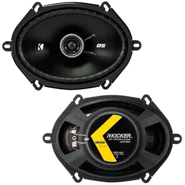 Alt view image 7 of 7 - Kicker DSC68 Compatible with Ford F-150 1997-2003 Bundled with Harmony HA-A400.4 Amplifier Factory Speaker Replacement Package