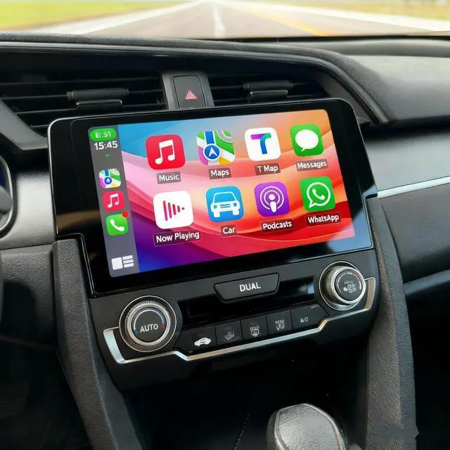 Main image of 4+64G Radio for Honda Civic 2016 2017 2018 2019 2020 with Wireless Apple Carplay Android Auto, 9 Touch Screen for Civic Stereo Bluetooth, FM, GPS Navi, WiFi, SWC, Mic, AHD Backup Camera