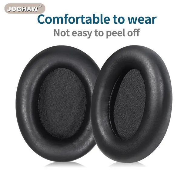 Alt view image 4 of 7 - Replacement Ear Pads for Headphones - Compatible for Sony WH-1000xm3 | Premium Protein Leather Cushions with Soft Memory Foam for Comfort - Black