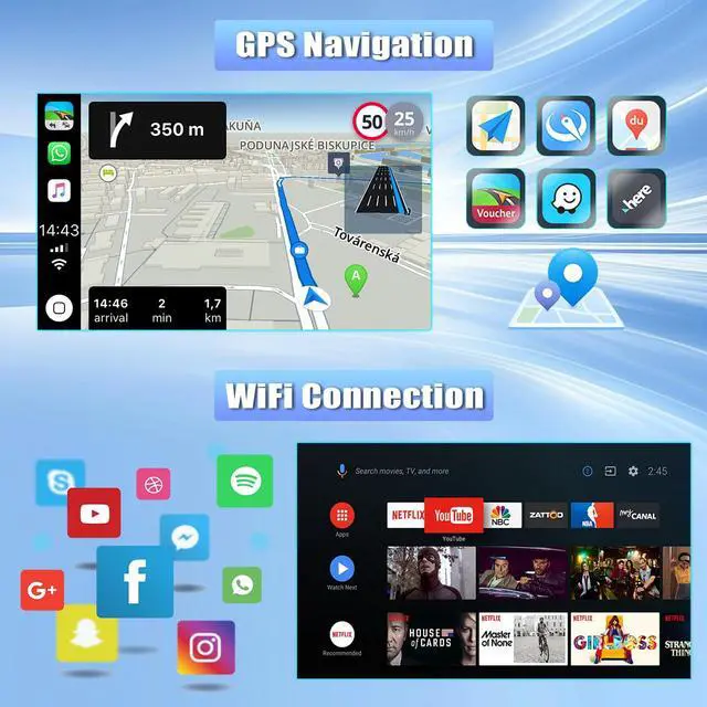 Alt view image 4 of 7 - 8Core 4+64G Radio for KIA Forte Cerato K3 2013-2018 with Wireless Carplay Android Auto, 9'' Touch Screen for Forte Stereo Bluetooth, 32EQ DSP, GPS, WiFi, 59UI, FM, SWC, Mic, Backup Cam