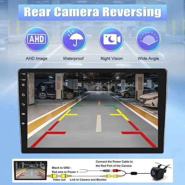 Alt view image 6 of 7 - 4+64G Radio for Honda Civic 2016 2017 2018 2019 2020 with Wireless Apple Carplay Android Auto, 9 Touch Screen for Civic Stereo Bluetooth, FM, GPS Navi, WiFi, SWC, Mic, AHD Backup Camera