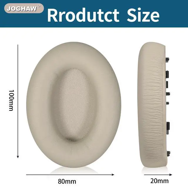 Alt view image 5 of 7 - Replacement Ear Pads for Headphones - Compatible for Sony WH-1000xm3 | Premium Protein Leather Cushions with Soft Memory Foam for Comfort - Gold