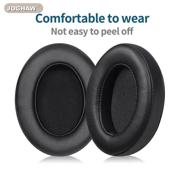 Alt view image 4 of 7 - Replacement Ear Pads for Headphones - Compatible for Sony WH-1000xm3 | Premium Protein Leather Cushions with Soft Memory Foam for Comfort - Black