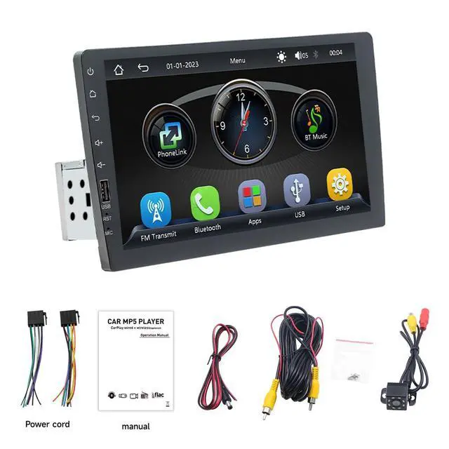 Alt view image 7 of 7 - 9" Single Din Radio Car Stereo for Ford Ranger 1998-2011 | Wireless CarPlay & Android Auto,IPS Touchscreen,1 Din Car Audio Receivers with Bluetooth,Mirror Link,SWC,FM AM,Back Camera