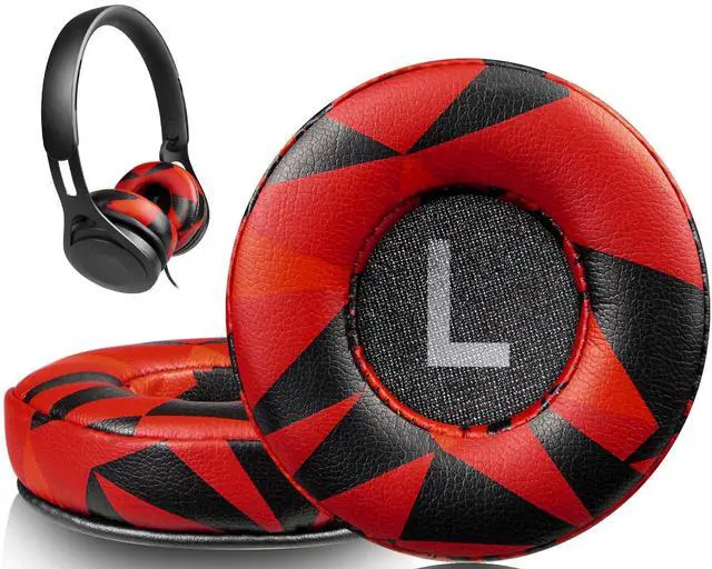 Main image of Professional Ear Pads Cushions Replacement for Beats EP Wired On-Ear Headphones, Ear Pads with High-Density Noise Isolation Foam - EP PL Red Storm