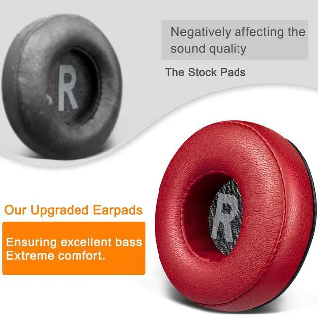 Alt view image 4 of 4 - Professional Ear Pads Cushions Replacement for Beats EP Wired On-Ear Headphones, Ear Pads with High-Density Noise Isolation Foam - EP PL Red