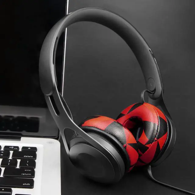 Alt view image 2 of 6 - Professional Ear Pads Cushions Replacement for Beats EP Wired On-Ear Headphones, Ear Pads with High-Density Noise Isolation Foam - EP PL Red Storm