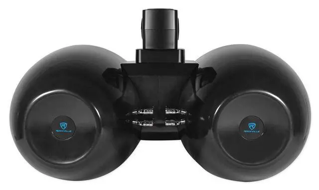 Alt view image 4 of 7 - DWB80B Dual 8" Black Marine Wakeboard Tower Speakers, 2-Pack | 800W Peak / 400W RMS, 1" Titanium Tweeter, 2-Way Crossover, 360° Swivel Bracket, Waterproof, Fits Jeeps/ATVs/UTVs