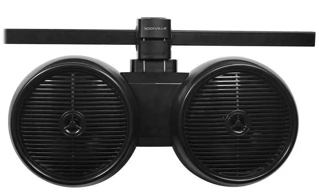 Alt view image 6 of 7 - DWB80B Dual 8" Black Marine Wakeboard Tower Speakers, 2-Pack | 800W Peak / 400W RMS, 1" Titanium Tweeter, 2-Way Crossover, 360° Swivel Bracket, Waterproof, Fits Jeeps/ATVs/UTVs