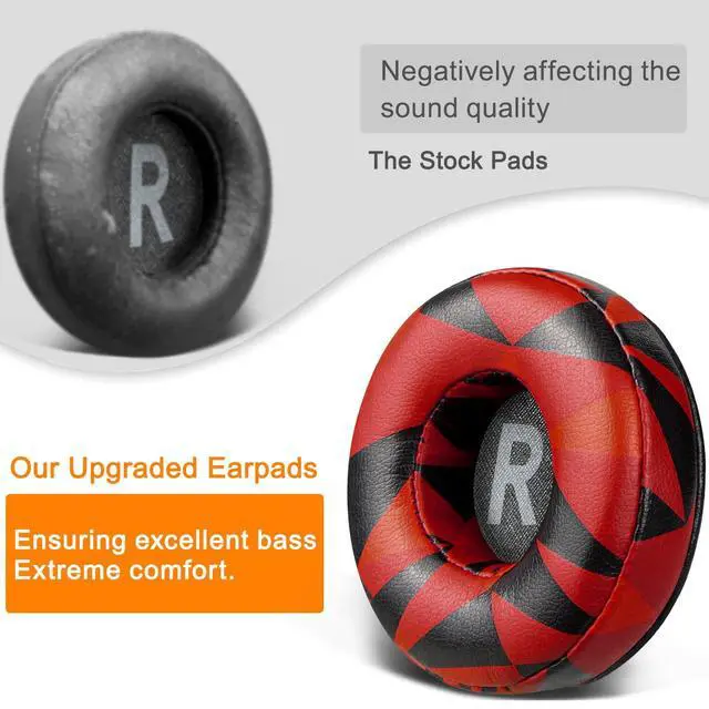 Alt view image 5 of 6 - Professional Ear Pads Cushions Replacement for Beats EP Wired On-Ear Headphones, Ear Pads with High-Density Noise Isolation Foam - EP PL Red Storm