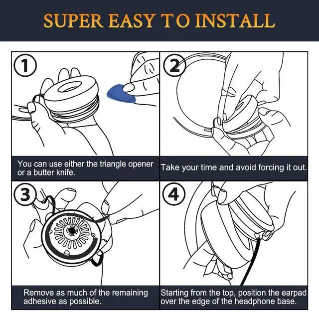 Alt view image 6 of 6 - Professional Ear Pads Cushions Replacement for Beats EP Wired On-Ear Headphones, Ear Pads with High-Density Noise Isolation Foam - EP PL Red Storm