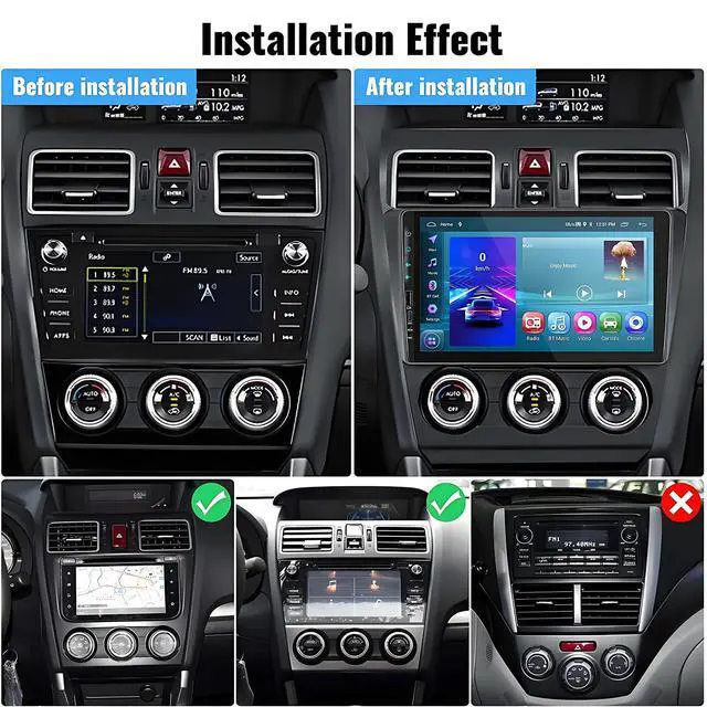 Alt view image 2 of 7 - 9 Inch Car Radio Stereo for Subaru Forester 2016-2018, WRX STI 2016-2018, XV Crossterk 2016-2017, Impreza 2015-2016 Support Carplay Android Auto Head Unit GPS WiFi BT Backup Camera 2+32G