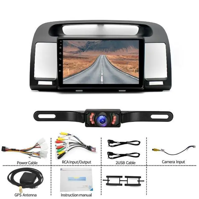 Alt view image 7 of 7 - Car Stereo Radio for Toyota Camry 2000 2001 2002 2003 2004 2005 2006, 9" IPS Touchscreen Car Radio with Wireless Carplay/Android Auto Support GPS FM Navi Bluetooth WiFi Backup Camera- 2+32G