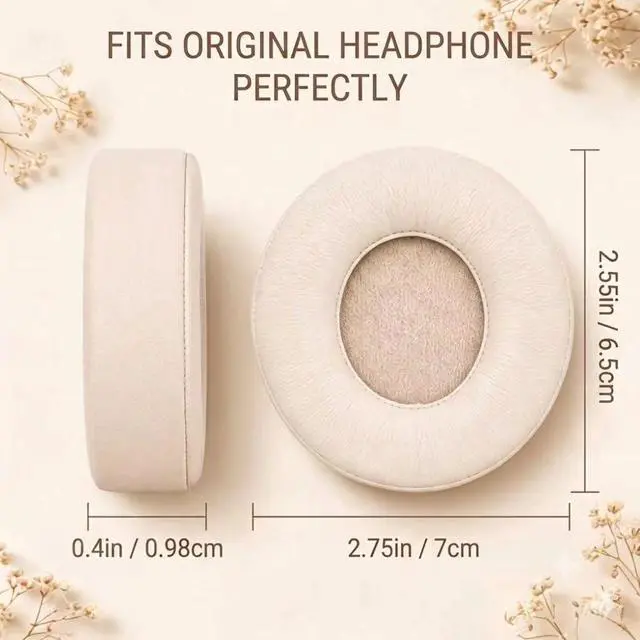Alt view image 7 of 7 - Ear Pads Replacement for Beats - Earpad Cushions for Solo 2/3 Wired Wireless Headphones Covers with Noise Isolation Memory Foam with Extra Adhesive Kit (Pink)