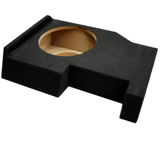 Alt view image 2 of 5 - Kicker Comp C12 Loaded 12" Sub Box Fits 2014-2018 Chevy Silverado Crew Cab | single subwoofer enclosure, vehicle-specific design by ASC, deep bass upgrade for your pickup, 12 inch size