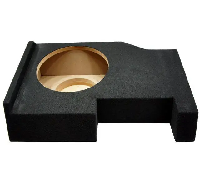 Alt view image 3 of 5 - Kicker Comp C12 Loaded 12" Sub Box Fits 2014-2018 Chevy Silverado Crew Cab | single subwoofer enclosure, vehicle-specific design by ASC, deep bass upgrade for your pickup, 12 inch size