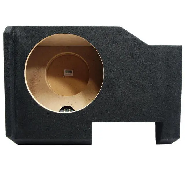 Alt view image 4 of 5 - Kicker Comp C12 Loaded 12" Sub Box Fits 2014-2018 Chevy Silverado Crew Cab | single subwoofer enclosure, vehicle-specific design by ASC, deep bass upgrade for your pickup, 12 inch size