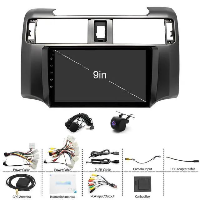 Alt view image 7 of 7 - Car Stereo Radio Fit for Toyota 4Runner 2009-2019, 9 Inch Touch Screen Android 13 Car Radio Receiver with Carplay/Android Auto Support Bluetooth GPS Navigation Backup Camera - 2+32G
