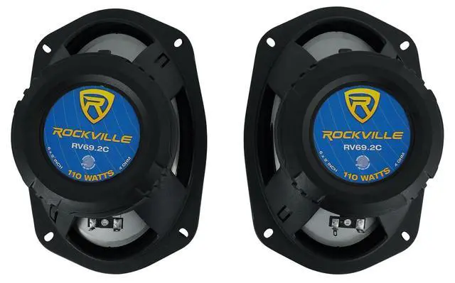 Alt view image 3 of 7 - RV69.2C 6x9 Component Car Speaker 2-Pair with RXA-F1 Amplifier | 2000W Peak / 440W RMS Speaker 4-Pack, CEA Rated, 4 Ohm, RXA-F1 1600W Peak / 400W RMS Amp, RWK42 Kit, 6-Items